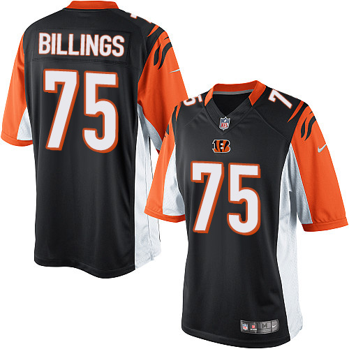 Youth Elite Andrew Billings Nike Jersey Black Home - #75 NFL Cincinnati Bengals